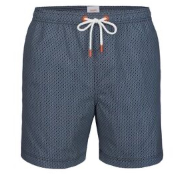 SWIMS Pesce Navy Drawstring Swimming Trunks - Picture 2 of 14